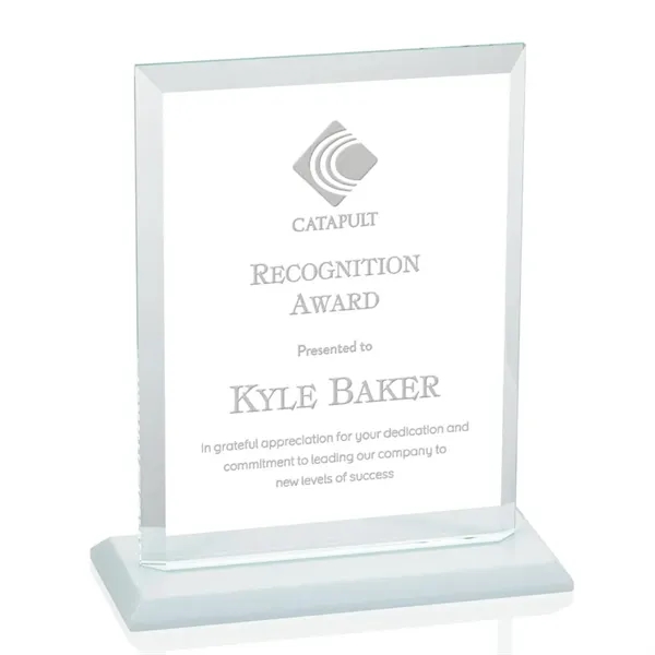 Our extraordinary beveled Starfire rectangle award is combined with white optical... from ASI 84592 St Regis Group / St Regis