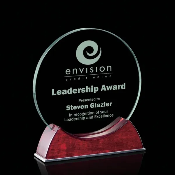 Jade round award on a rosewood base accented with brushed aluminum.... from ASI 84592 St Regis Group / St Regis