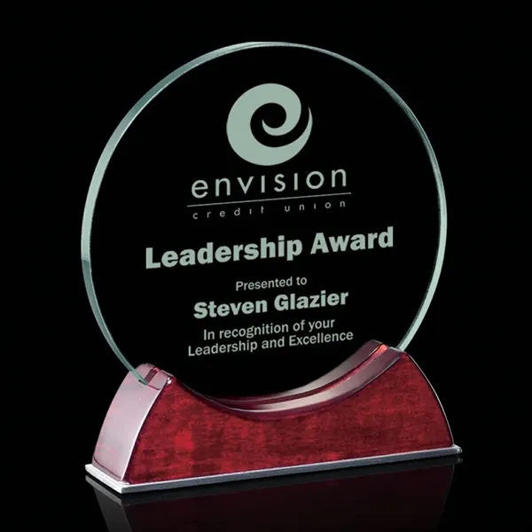 Jade round award on a rosewood base accented with brushed aluminum.... from ASI 84592 St Regis Group / St Regis