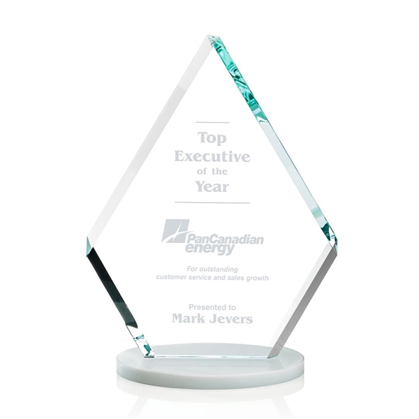 Our extraordinary double-sided beveled starfire diamond award is combined with white... from ASI 84592 St Regis Group / St Regis