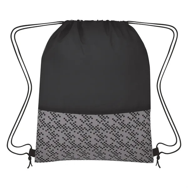 Drawstring backpack made of 210 denier polyester with a bitmap design.... from ASI 61125 Hit Promotional Products / Hit®