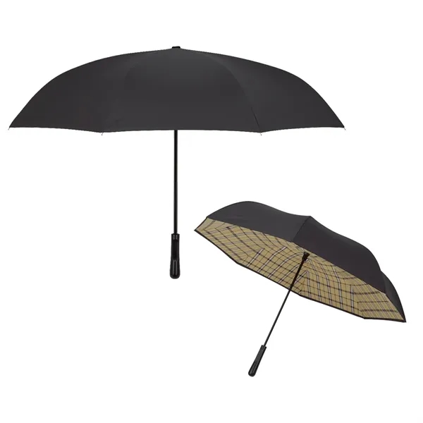 48" arc Soho inversion umbrella with a metal shaft, pongee material,... from ASI 61125 Hit Promotional Products / Hit®