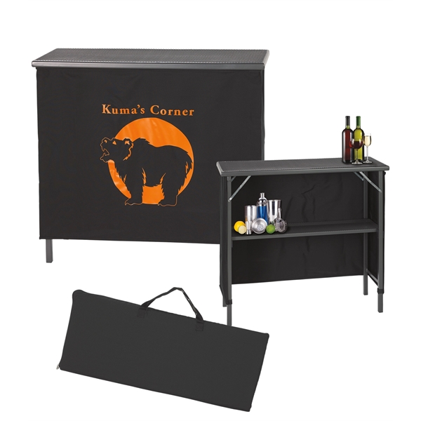 39" x 15" x 35.5" portable folding polyester bar and table... from ASI 76730 Peerless Umbrella Co Inc