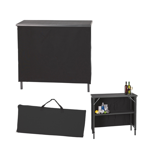 39" x 15" x 35.5" portable folding polyester bar and table... from ASI 76730 Peerless Umbrella Co Inc