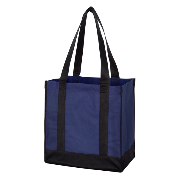 Non-Woven Two-Tone Shopper Tote Bag.  Made Of 80 Gram Non-Woven,... from ASI 61125 Hit Promotional Products / Hit®