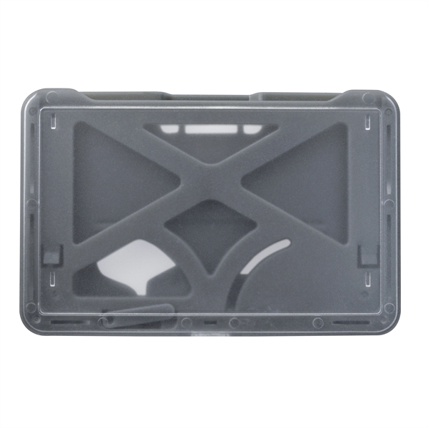 Durable, rigid plastic, credit card size badge holders protect smart cards... from ASI 79898 Promovision / PROMOVISION