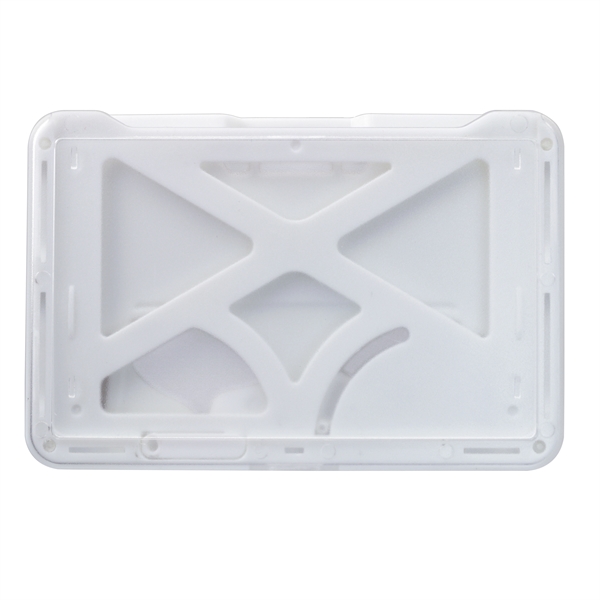 Durable, rigid plastic, credit card size badge holders protect smart cards... from ASI 79898 Promovision / PROMOVISION