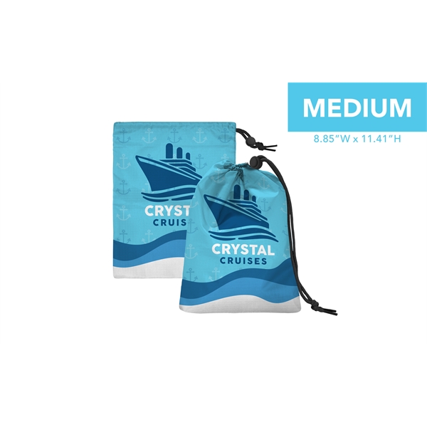 Full color ripstop nylon pouch with drawstring and plastic toggle.... from ASI 45657 Pop! Promos