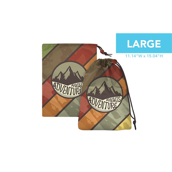 Full color ripstop nylon pouch with drawstring and plastic toggle.... from ASI 45657 Pop! Promos