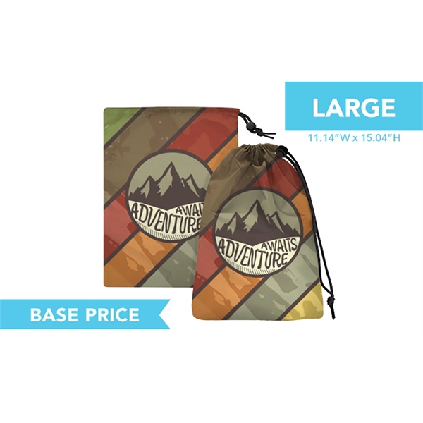 Full color ripstop nylon pouch with drawstring and plastic toggle.... from ASI 45657 Pop! Promos