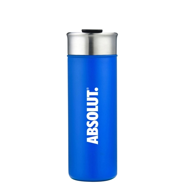 18 oz. stainless tumbler with snap close lid.... from ASI 40261 Berney-Karp Inc / Creative Source