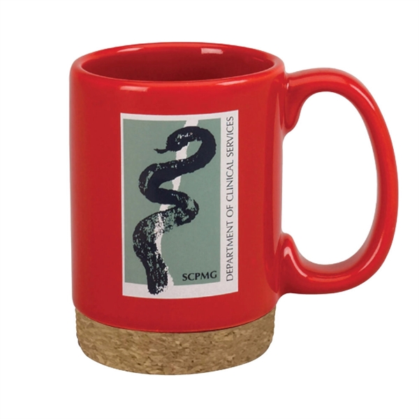 15 oz. Ceramic Mug with cork bottom coaster.... from ASI 40261 Berney-Karp Inc / Creative Source