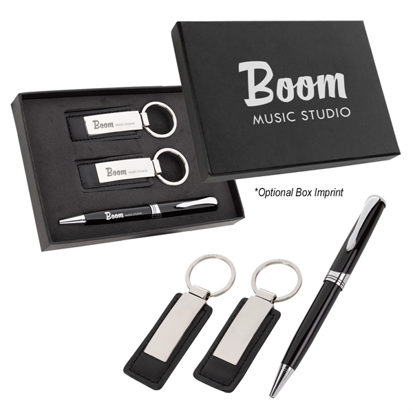 Box set with pen and leatherette key tag... from ASI 61125 Hit Promotional Products / Hit®