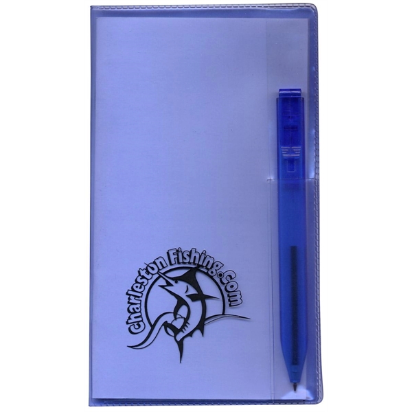 Translucent Vinyl Cover Pocket Planner With Flat Matching Pen... from ASI 83770 Royal Industries / The Royal Line