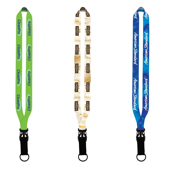 3/4" x 16" polyester lanyard with slide-buckle release, split key ring... from ASI 88060 Snugz/USA Inc / SnugZ USA®