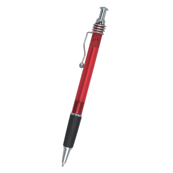 Wired plunger action pen with rubber grip for writing comfort and... from ASI 61125 Hit Promotional Products / Hit®