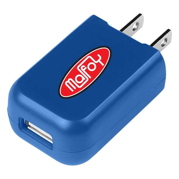 Rectangular UL Listed USB A/C Adapter charges fast and efficiently at... from ASI 61125 Hit Promotional Products / Hit®