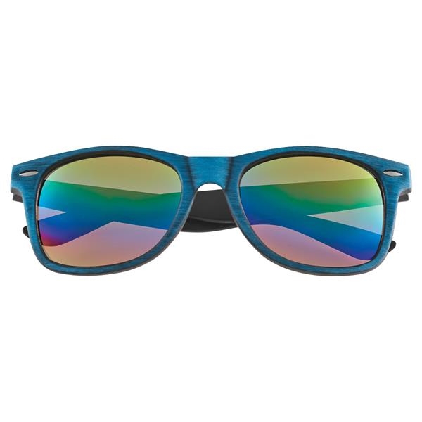Woodtone Mirrored Malibu Sunglasses. Made Of Polycarbonate Material.  Iridescent Mirrored... from ASI 61125 Hit Promotional Products / Hit®