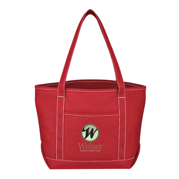 Medium Cotton Canvas Yacht Tote.  24 oz. Canvas.  Outside... from ASI 61125 Hit Promotional Products / Hit®