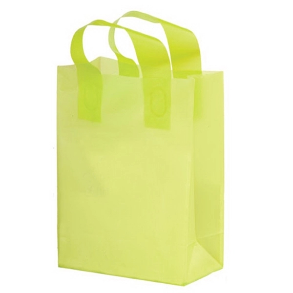 10" x 13" rectangular color frosted HDPE plastic bag with gusset,... from ASI 35290 American Ad Bag Co