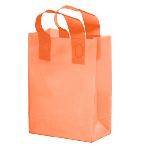 10" x 13" rectangular color frosted HDPE plastic bag with gusset,... from ASI 35290 American Ad Bag Co