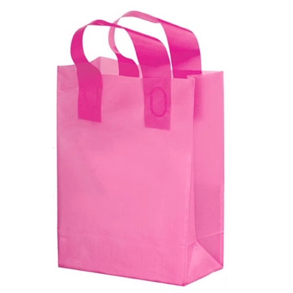 10" x 13" rectangular color frosted HDPE plastic bag with gusset,... from ASI 35290 American Ad Bag Co
