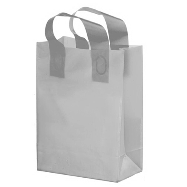 10" x 13" rectangular color frosted HDPE plastic bag with gusset,... from ASI 35290 American Ad Bag Co