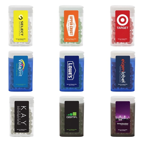 Small rectangular flip to mint dispenser with customization.... from ASI 88060 Snugz/USA Inc / SnugZ USA®