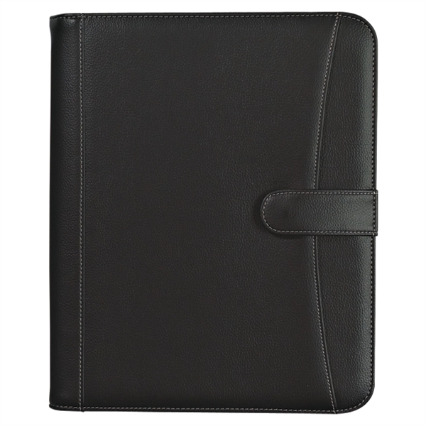 Pebble grain 8 1/2" x 11" zippered portfolio with calculator.... from ASI 61125 Hit Promotional Products / Hit®