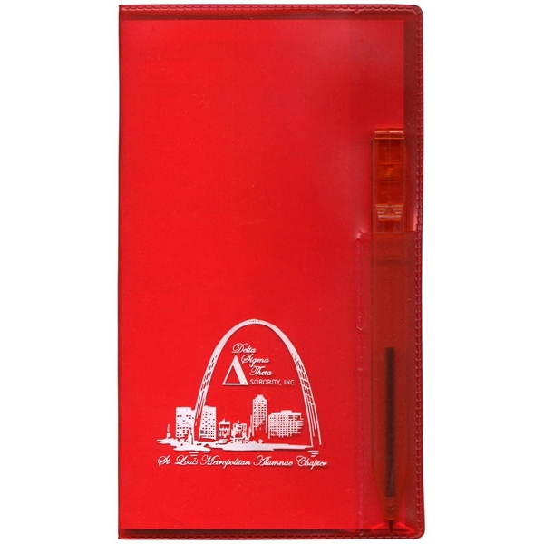 Translucent Vinyl Cover Pocket Planner With Flat Matching Pen.... from ASI 83770 Royal Industries / The Royal Line