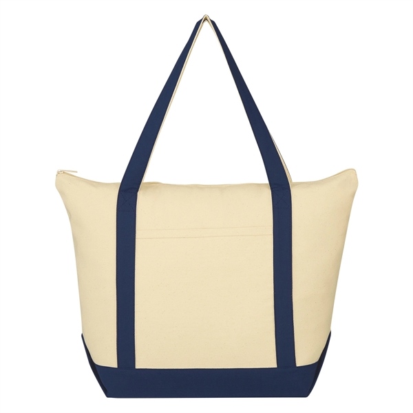 Tote bag made of 12 oz. cotton canvas with top zipper... from ASI 61125 Hit Promotional Products / Hit®