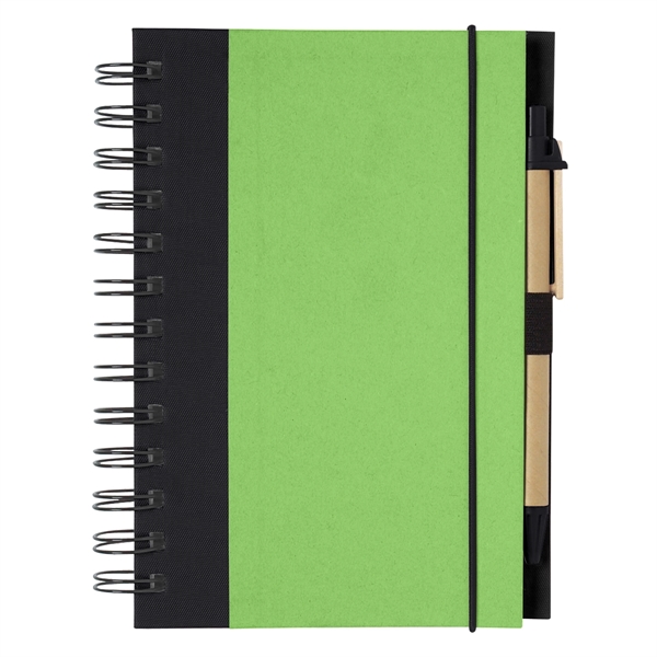 Spiral notebook and pen with elastic pen loop and elastic band... from ASI 61125 Hit Promotional Products / Hit®