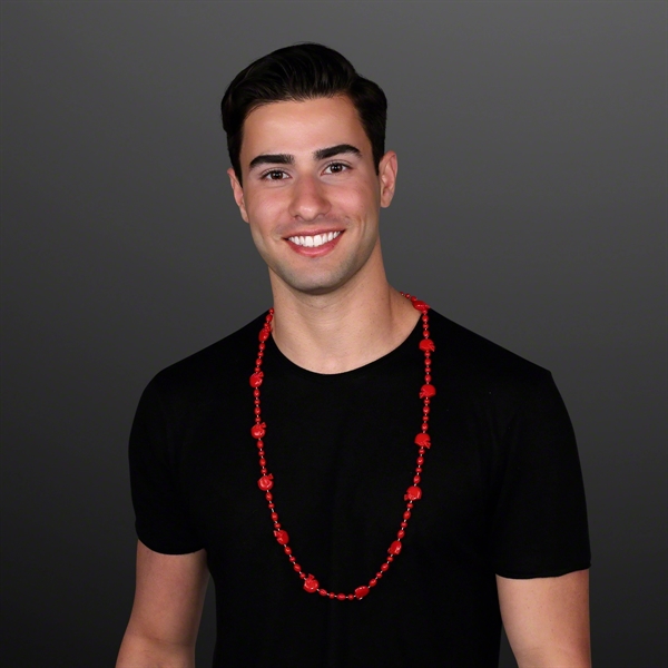 Football Head Party Bead Necklaces; Blank Pricing... from ASI 34194 ALightPromos