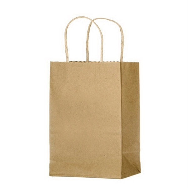 5 1/2" x 3 1/4" x 8 3/8" Kraft paper shopping... from ASI 35290 American Ad Bag Co