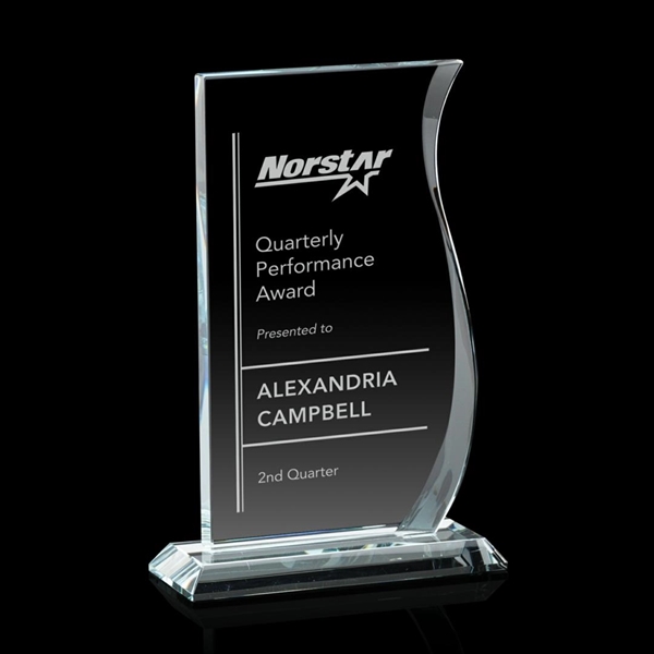 Stunning Starfire rectangle with an elegant bevelled S-curve on its right... from ASI 84592 St Regis Group / St Regis