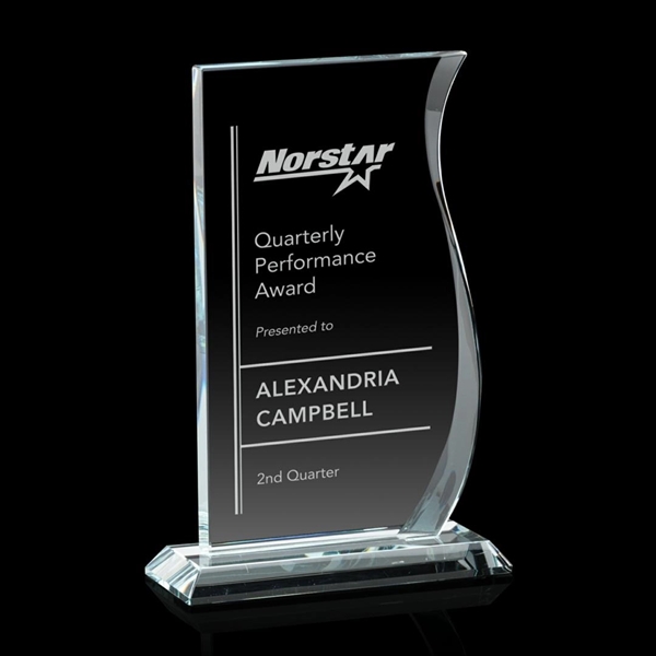 Stunning Starfire rectangle with an elegant bevelled S-curve on its right... from ASI 84592 St Regis Group / St Regis