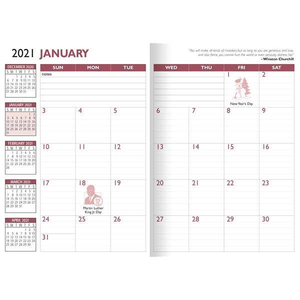 7 x 10 Standard Vinyl Cover Academic Planner... from ASI 83770 Royal Industries / The Royal Line