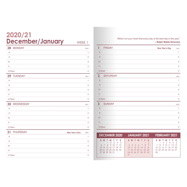 7 x 10 Standard Vinyl Cover Weekly Planner... from ASI 83770 Royal Industries / The Royal Line