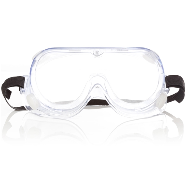 Universal size protective goggles with polycarbonate clear lenses and elastic adjustable... from ASI 39552 BEL Promo