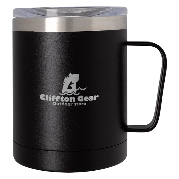 12 oz. double wall stainless steel mug with a powder coated... from ASI 61125 Hit Promotional Products / Hit®