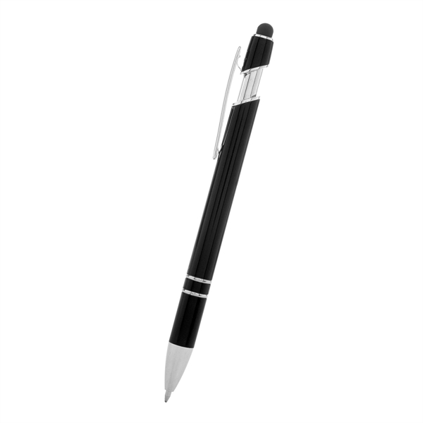 Plunger-action ballpoint pen with a stylus on top... from ASI 61125 Hit Promotional Products / Hit®