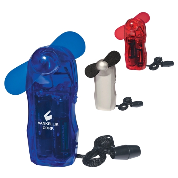 Mini fan with breakaway neck cord attachment.... from ASI 61125 Hit Promotional Products / Hit®