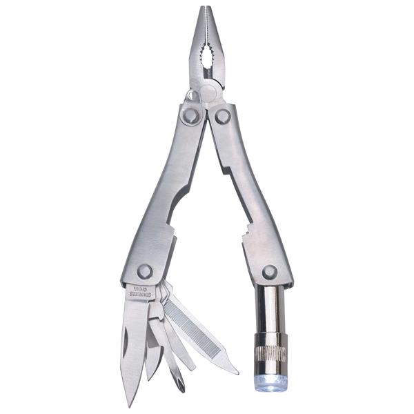 Multi-function pliers with tools and flashlight in case.... from ASI 61125 Hit Promotional Products / Hit®