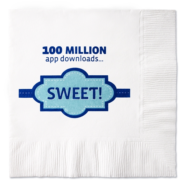White 2-ply coin-edge embossed beverage napkin... from ASI 88200 TK Sorg's - A Div of Arch Promo Group, LLC / GRANDE