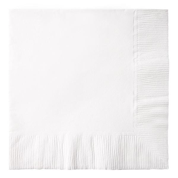 White 2-ply coin-edge embossed beverage napkin... from ASI 88200 TK Sorg's - A Div of Arch Promo Group, LLC / GRANDE