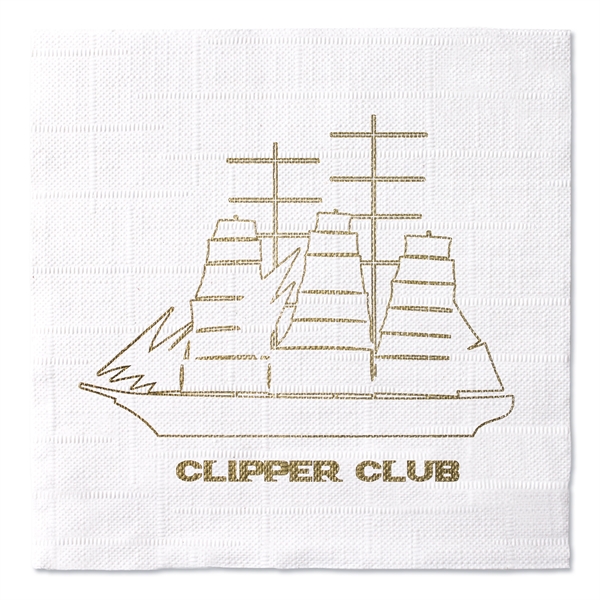 Recycled white semi-crepe 1 ply beverage napkin. 1/4 fold. Over all... from ASI 88200 TK Sorg's - A Div of Arch Promo Group, LLC / PETITE