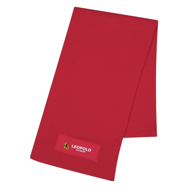 100% acrylic knit scarf measuring 66"L x 10"W with a cotton... from ASI 61125 Hit Promotional Products / Hit®