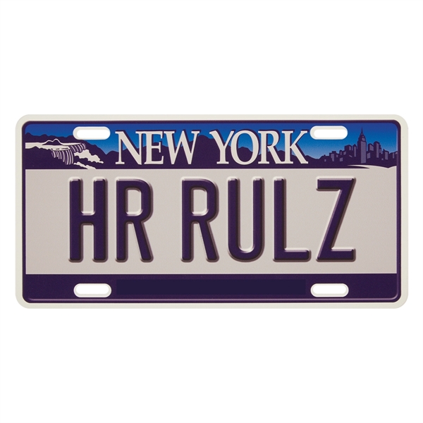 Custom polyester plastic car license plate 0.75 measuring 12" x 6"... from ASI 61125 Hit Promotional Products / Hit®