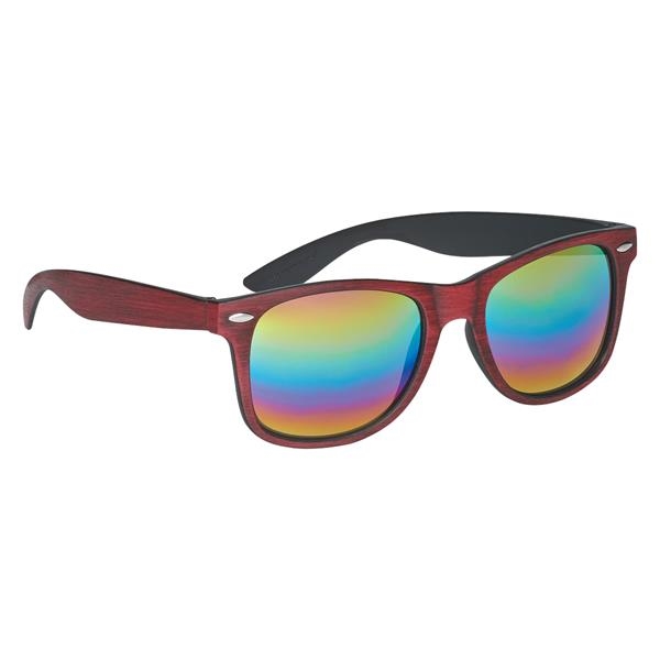 Woodtone Mirrored Malibu Sunglasses. Made Of Polycarbonate Material.  Iridescent Mirrored... from ASI 61125 Hit Promotional Products / Hit®