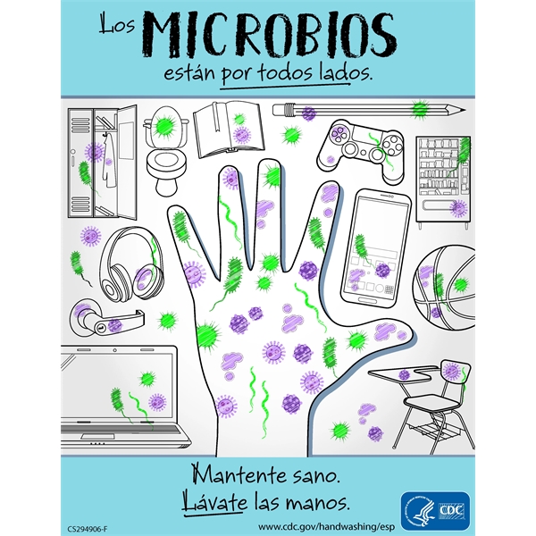 8.5" x 11" CDC approved poster with laminated sides and adhesive... from ASI 59080 Halls & Company